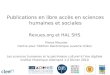 Publications en accès libre en sciences humaines et sociales : les exemples de   et de HAL SHS