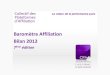 Baromètre affiliation : bilan 2012 - 7eme edition - CPA