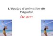L‘équipe d‘animation de l‘agador et Tamlelt Caribbean village, à Agadir au Maroc
