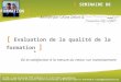 Evaluation De La Qualité De La Formation Partie1