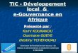 E-gouvernance locale en Afrique