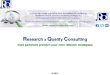 Plaquette institutionnelle research & quality consulting