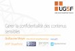 ERYEM - Conférence UGSF - Gérer la confidentialité des données sensibles dans SharePoint