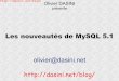 Les nouveautés de MySQL 5.1