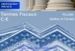 Aide fiscale, impôts et Taxes au Québec : Glossaire De C à E