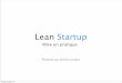 Lean startup : mise en pratique