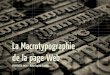 La Macrotypographie de la page Web