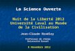 Nuit de la Liberté - Science Ouverte avec Jean-Claude Bradley