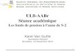 ULB-AABr Séance académique Les fonds de pension à l’aune de S-2 Karel Van Gutte Secrétaire-Général Bruxelles, 14 Novembre 2011 1