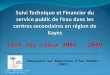 Etat des lieux 2005 – 2009 Assistance aux Adductions dEau Potable (2AEP) 2AEP : Opérateur STEFI en région de Kayes