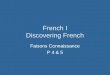 French I Discovering French Faisons Connaissance P 4 & 5
