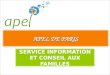 APEL DE PARIS SERVICE INFORMATION ET CONSEIL AUX FAMILLES