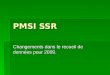 PMSI SSR Changements dans le recueil de données pour 2009