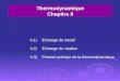 Thermodynamique Chapitre II II.1)Échange de travail II.2)Échange de chaleur II.3)Premier principe de la thermodynamique