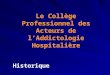 Le Collège Professionnel des Acteurs de lAddictologie Hospitalière Historique