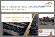 Corporate Health and Safety ArcelorMittal RS# 1 Sécurité Rail Introduction Draft date: Oct 5, 2011 Rev 1