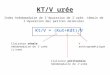 Kt/V = (Kut+Kdt)/V KT/V urée Index hebdomadaire de lépuration de lurée, témoin de lépuration des petites molécules Clairance rénale hebdomadaire de lurée