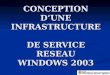 CONCEPTION DUNE INFRASTRUCTURE DE SERVICE RESEAU WINDOWS 2003