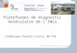 Centre de Lutte contre le Cancer d'Auvergne Clermont-Ferrand - France - Centre Jean Perrin Plateformes de diagnostic moléculaire de lINCa Frédérique Penault-Llorca,