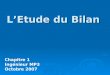 Etudedu Bilan LEtude du Bilan Chapitre 1 Ingénieur MP3 Octobre 2007