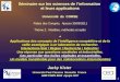 1 Séminaire sur les sciences de linformation et leurs applications Université de CORSE Palais des Congrès, Ajaccio 30/09/2011 Thème 2: Modèles, méthodes