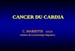 CANCER DU CARDIA C. MARIETTE LILLE Ateliers de Cancérologie Digestive