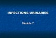 INFECTIONS URINAIRES Module 7. Un homme de 64 ans consulte pour des troubles mictionnels. Depuis quelques jours, il urine très fréquemment et ses mictions