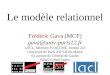 Le modèle relationnel Frédéric Gava (MCF) gava@univ-paris12.fr LACL, bâtiment P2 du CMC, bureau 223 Université de Paris XII Val-de-Marne 61 avenue du Général