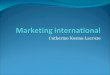 Catherine Kosma-Lacroze. Sommaire Introduction au marketing international Types de marketing international La stratégie dinternationalisation La politique