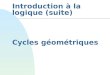 Introduction à la logique (suite) Cycles géométriques