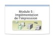 Module 5 : Implémentation de l'impression. Vue d'ensemble Présentation de l'impression dans la famille Windows Server 2003 Installation et partage d'imprimantes