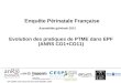 EPF (ANRS CO01-CO11) AG 2013 CESP INSERM U1018 Enquête Périnatale Française Evolution des pratiques de PTME dans EPF (ANRS CO1+CO11) Assemblée générale