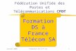 Janvier 2005Formation DS à FT SA1 Fédération Unifiée des Postes et Télécommunications CFDT Formation DS à France Télécom SA