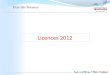 Etat des licences Licences 2012. Etat des licences Licences 2012 - Répartition par clubs et par catégories