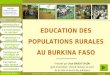 Caractéristiques secteur rural Introduction Accueil MAHRH Ministère de lAgriculture de lHydraulique et des Ressources Halieutiques Jean Babou Badou Population