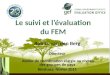 Le suivi et lévaluation du FEM Rob D. van den Berg Directeur de Atelier de coordination élargie au niveau des groupes de pays Kinshasa, février 2011