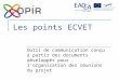 Les points ECVET Outil de communication conçu à partir des documents développés pour lorganisation des réunions du projet