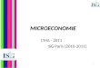 1 MICROECONOMIE CMA - 2011 ISG Paris (2010-2011)