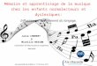 Mémoire et apprentissage de la musique chez les enfants normolecteurs et dyslexiques: Influence sur le traitement du langage. Julie CHOBERT & Mireille