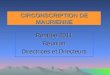 CIRCONSCRIPTION DE MAURIENNE Rentrée 2011 Réunion Directrices et Directeurs