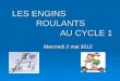 LES ENGINS ROULANTS AU CYCLE 1 Mercredi 2 mai 2012