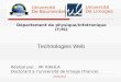 Université De Boumerdes Département de physique/Infotronique IT/M2 Technologies Web Réalisé par : Mr RIAHLA Doctorant a luniversité de limoge (France)