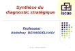 I.S.C.A.E. - abdelhay benabdelhadi1 Synthèse du diagnostic stratégique Professeur : Abdelhay BENABDELHADI