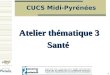 Membre du réseau  1 CUCS Midi-Pyrénées Atelier thématique 3 Santé