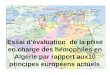 Essai dévaluation de la prise en charge des hémophiles en Algérie par rapport aux10 principes européens actuels