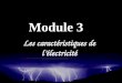 Les caractéristiques de lélectricité Module 3. Électricité statique