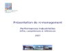 Présentation de rc management Performances Industrielles Offre, compétences & références 2007