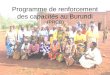 Programme de renforcement des capacités au Burundi (PRCB)