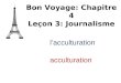 Lacculturation Bon Voyage: Chapitre 4 Leçon 3: Journalisme acculturation