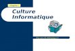 Culture Informatique Vous avez dit Informatique !!! Chapitre I :